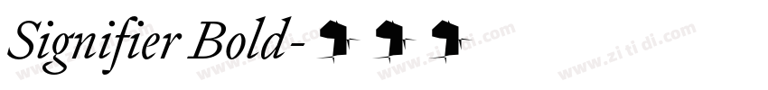 Signifier Bold字体转换